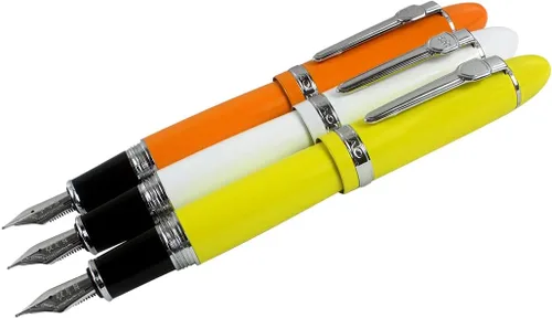 Vista 7 de Jinhao 159 - Pluma estilográfica pesada grande, 3 piezas en 3 colores (rojo, blanco, azul)