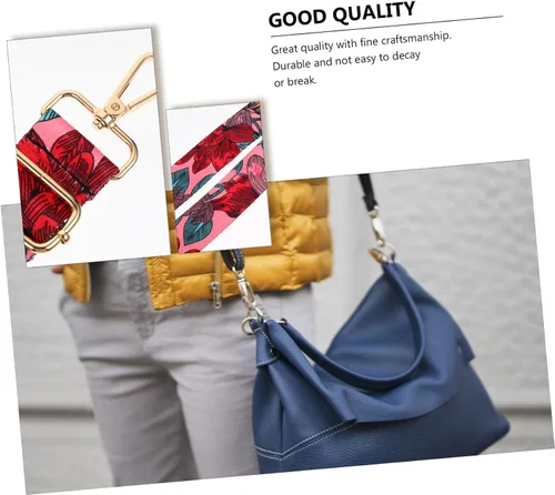 Vista 3 de EXCEART 8 pcs Backpack Straps Nylon Bag Strap Cross Body Bag Strap Purses Crossbody Strap Canvas Crossbody Strap Buckle Straps Long Handbag Strap
