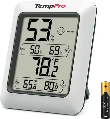 Vista 12 de TempPro TempAir - Termómetro higrómetro Bluetooth para invernadero de hasta 260 pies Room Indoor Thermometer Humidity Monitor, Humidity Meter