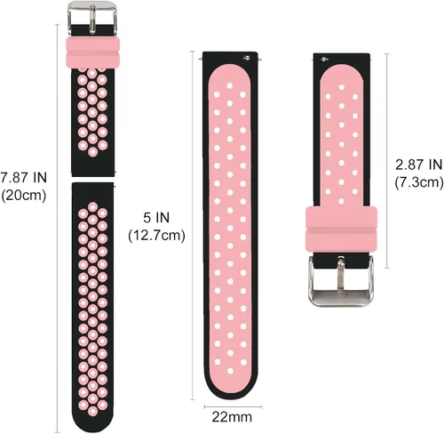 Vista 5 de Correa de silicona universal para relojes de 18mm 20mm 22mm 24mm elige