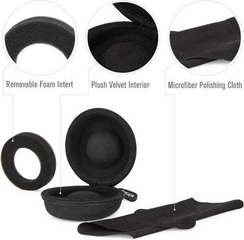 Vista 3 de Caja de viaje para relojes de pulsera y relojes inteligentes de hasta 1.969 in, color negro, Negro -, CasualViajeGimnasioSolteroPortátil