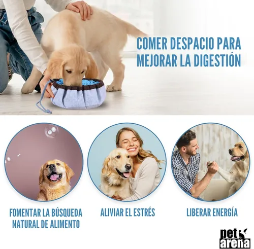 Vista 5 de PET ARENA Alfombrilla de olfateo para perros - Juguete de rompecabezas interactivo ajustable para razas grandes y pequeñas, alimentador lento