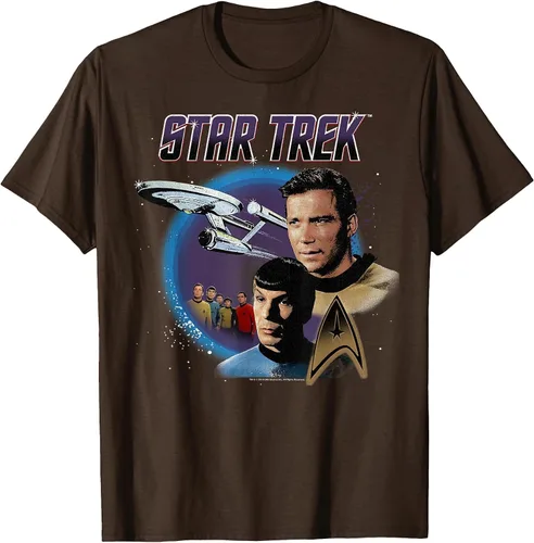 Vista 14 de Star Trek Original Series Vintage Enterprise T-Shirt Baby Blue