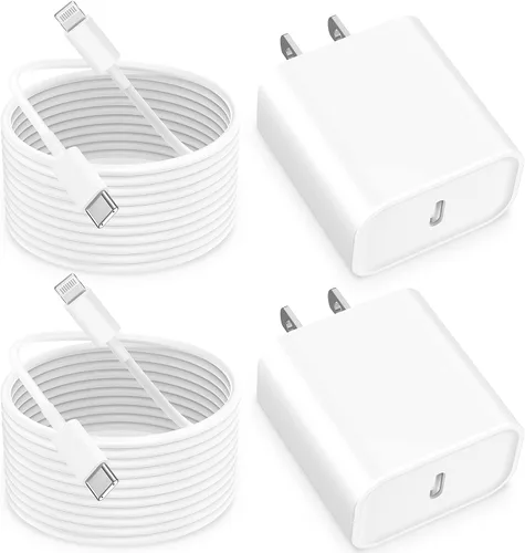 Vista 13 de [Certificado MFi de Apple] Cargador para iPhone 17 de carga rápida, paquete de 4 adaptadores de corriente dinámicos de 40 W, cargador USB C