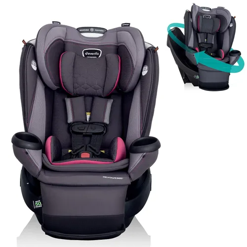Vista 12 de Evenflo Revolve360 Extend Asiento de Auto Convertible con Rotación de 360 Grados, Orientado Hacia Atrás Extendido, Orientado Hacia Adelante, Modo