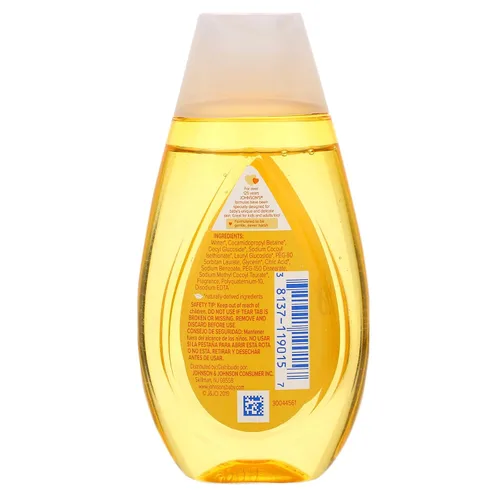 Vista 2 de Johnson's Baby Champú con aloe vera y vitamina B5, sin lágrimas, tamaño de viaje, esenciales para recién nacidos, sin parabenos ni sulfatos