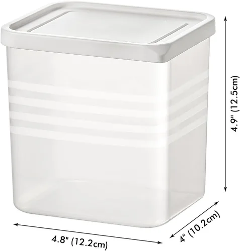 Vista 4 de Poeland Paquete de 3 cajas organizadoras de refrigerador, contenedores de almacenamiento para puerta lateral de refrigerador con tapa, organizador