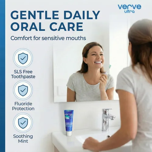Vista 2 de Verve Pasta de dientes Ultra SLS-Free con flúor, 4.5 oz.