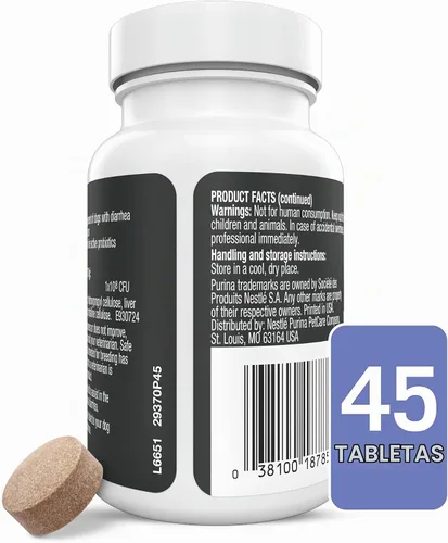 Vista 8 de Purina Pro Plan - Suplementos veterinarios Fortiflora Probióticos para perros, tabletas masticables para salud digestiva intestinal y diarrea