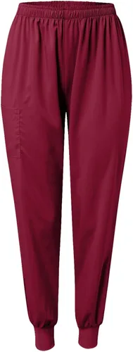 Vista 6 de Conjunto de uniforme médico para mujer, elástico en 4 direcciones, bolsillos ligeros, cuello en V, conjunto de ropa quirúrgica con cordón elástico