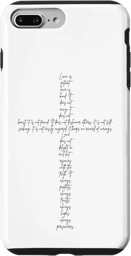 Vista 12 de Funda con cruz cristiana para iPhone 12/12 Pro 1 Corinthians 13