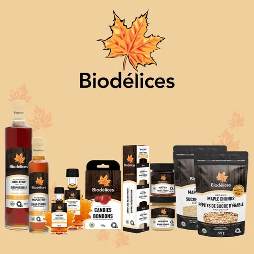 Vista 7 de Biodélices - Jarabe de arce - Botella de vidrio - 25.4 fl oz - Jarabe de arce puro de Quebec, Canadá