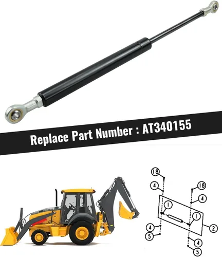 Vista 6 de AT340155 Amortiguadores de gas para retroexcavadoras John Deere 710 710G 710J 315S 315SG 310L 310G 310J 310J 310K 410G 310G 310SG 410J