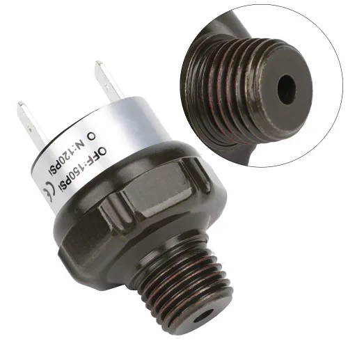 Vista 2 de Interruptor de presión 120 150 PSI Interruptor de control de presión automático NPT /4 Rosca de acero inoxidable Vivienda pieza de repuesto