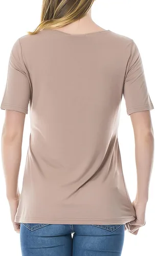 Vista 4 de Smallshow - Camisetas de mujer para maternidad, manga corta prendas de lactancia