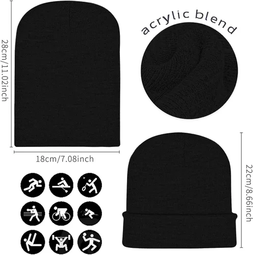 Vista 2 de ZOORON Gorro para hombre y mujer, gorro holgado para invierno, cálido, gorro de calavera, unisex