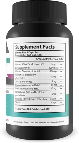 Vista 4 de Magnifique - Fibra Andras - Crecimiento del cabello con biotina - Potente apoyo de vitaminas y minerales para el crecimiento del cabello - Cobre