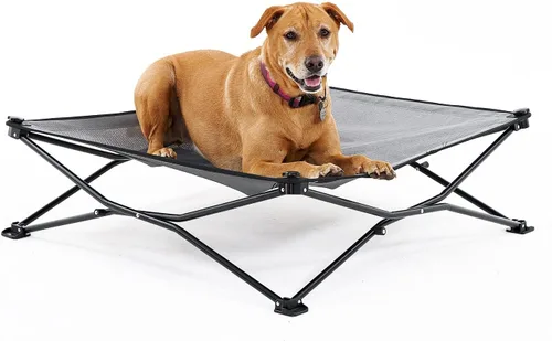 Vista 13 de Coolaroo On-The-Go Cama Elevada para Perros - Cama Plegable Emergente de Viaje para Perros con Tela Transpirable, Resistente a la Humedad, Bolsa