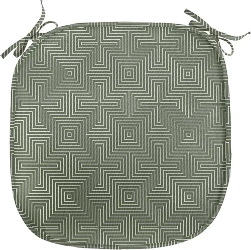 Vista 103 de Lunarable Cojín de asiento para silla de café, siluetas de taza de café expreso con frijoles fuente de cafeína, ilustración de bebidas gourmet