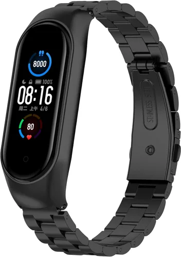 Vista 9 de Senter Correa de repuesto de acero inoxidable para reloj inteligente Xiaomi Mi Band 5 y Mi Band 6
