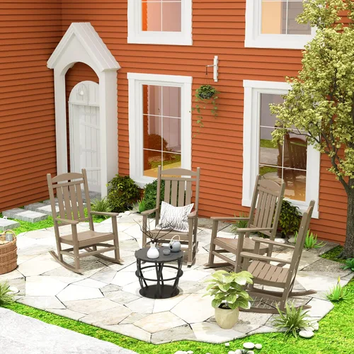 Vista 60 de WestinTrends Malibu - Mecedora para exteriores/patio, color lima