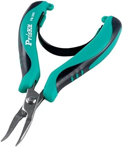 Vista 3 de Pro39; sKit PM-396I AISI420 Alicates de nariz doblada de acero inoxidable Alicates de alambre de envoltura de abalorios herramienta de joyería