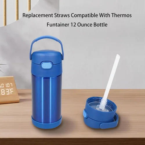 Vista 3 de Pajitas de repuesto compatibles con Thermos Funtainer botella de agua de 12 onzas (paquete de 6)