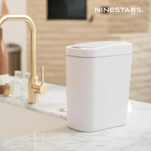 Vista 8 de Ninestars Cubo de basura automático con sensor de movimiento para baño, 1.8 galones, apertura inteligente, para baño, dormitorio, cocina, oficina