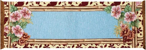 Vista 2 de Camino de mesa tropical con diseño floral hawaiano