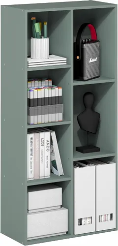 Vista 72 de Furinno PASIR - Estantería de libros de 2 niveles, estantería moderna de 9 x 12 x 21, estanterías abiertas para sala de estar, dormitorio, oficina