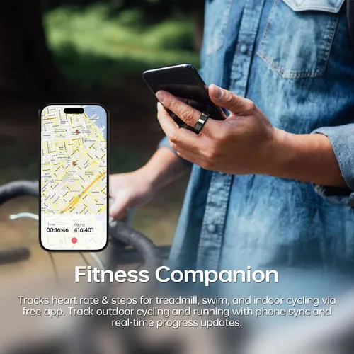 Vista 3 de FitElf 3 Pro Smart Ring—Rastreador de salud y fitness para mujeres y hombres Monitor de frecuencia cardíaca, sueño y presión arterial