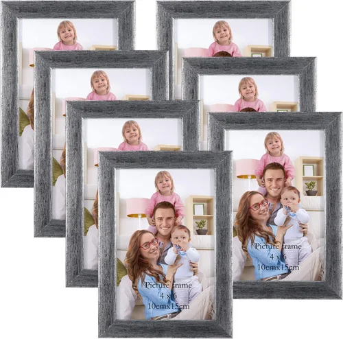 Vista 10 de Giftgarden - Juego de 7 marcos para fotos de 4 x 6 pulgadas, color negro, marcos para fotos de 4 x 6 pulgadas para pared o mesa