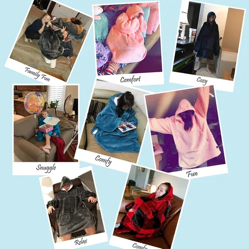 Vista 4 de Catalonia Sudadera tipo manta con capucha para niños, sudadera de sherpa extragrande para adolescentes jóvenes, idea de regalo Dual-Layer Design