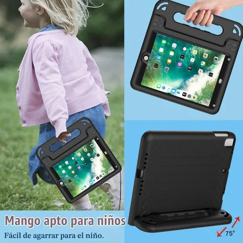 Vista 4 de AVAWO funda para iPad 9.7" 2017, para niños., Negro