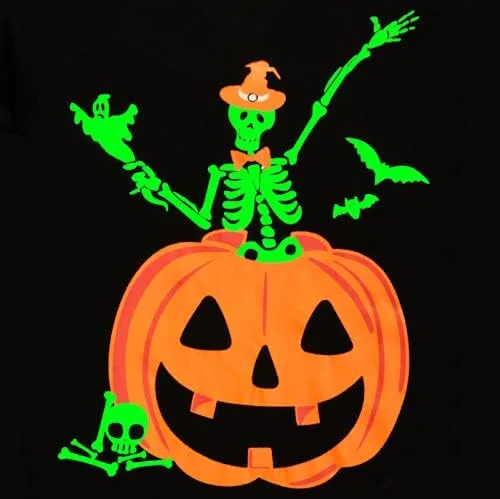 Vista 2 de Toddler Boys Skeleton Pajamas Sets Kids Pumpkin Sleepwear Boys Halloween 2 Pcs PJS