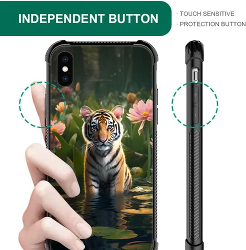 Vista 112 de Funda compatible con iPhone XR, diseño de elefantes africanos para niñas, diseño de patrón a prueba de golpes, antiarañazos, carcasa trasera