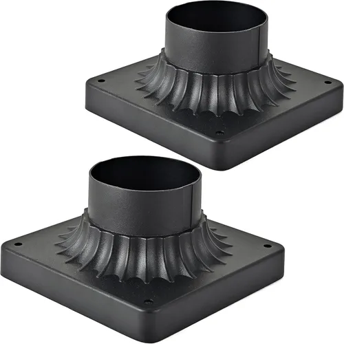 Vista 10 de Paquete de 2 lámparas de poste para exteriores, sensor de movimiento de 17 pulgadas y lámpara de columna de porche exterior del atardecer al