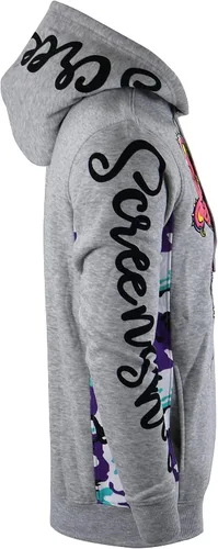Vista 10 de SCREENSHOT Sudadera urbana de forro polar para hombre, diseño de dibujos animados de animación, parche bordado de gel