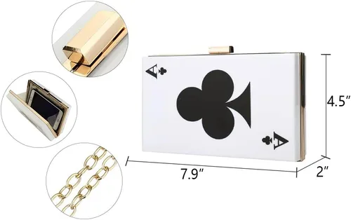 Vista 2 de EROGE - Bolso de mano de acrílico con diseño geométrico colorido para mujer
