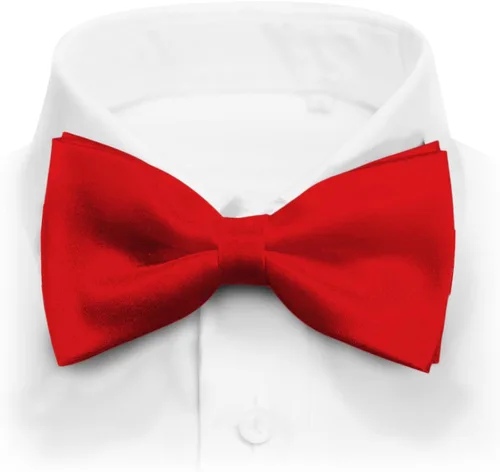 Vista 12 de Pajarita de esmoquin formal de satén preatada clásica para hombre, longitud ajustable, gran variedad de colores disponibles Negro