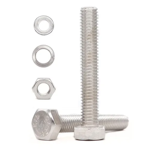 Vista 11 de 1 paquete M10 x 170mm Tornillos hexagonales pernos hexagonales con tuercas hexagonales M10 arandelas planas/arandelas de resorte de bloqueo
