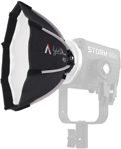 Vista 4 de Aputure Light Dome 40 - Mini caja de luz circular de 15.75 pulgadas con diseño de 8 esquinas con soporte ProLock, forro plateado reflectante