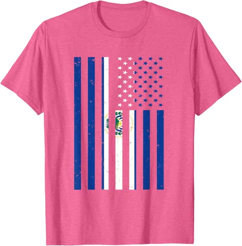 Vista 30 de El Salvador Shirt - El Salvador USA America Flag Men Women T-Shirt