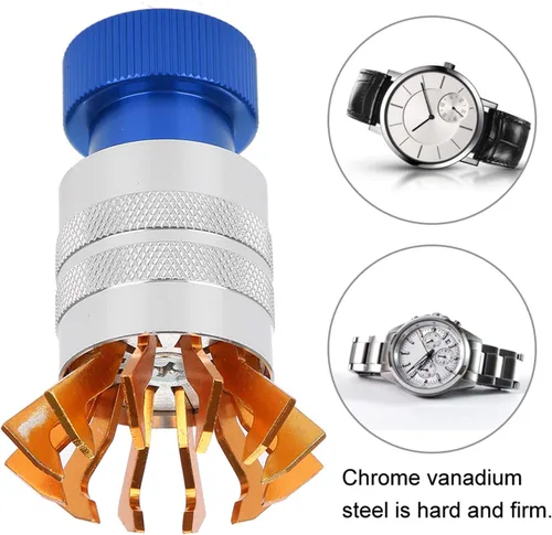 Vista 2 de Removedor de cristales de reloj, herramienta de reparación de relojes, herramienta de reparación de inserción de lentes de reloj con base