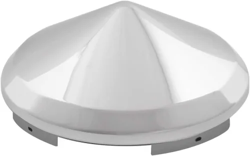 Vista 3 de Grand General 10750 - Tapa de cubo universal cromada con borde de 1 pulgada y 6 muescas Acero cromado