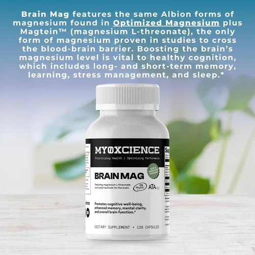 Vista 4 de L-treonato de magnesio + mag acetil-taurato (ATA Mag) + Mag glicinato Promueve el bienestar cognitivo, memoria mejorada, claridad mental y función