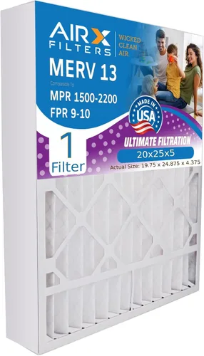 Vista 5 de AIRX FILTERS WICKED CLEAN AIR. Filtro de aire 20x20x5 MERV 13 compatible con Honeywell FC100A1011 Filtro de horno 1 filtro individual