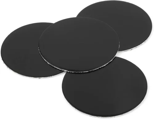Vista 4 de RTRHINOTUNING 4 adhesivos para tapas centrales de ruedas de 45mm/1.77in. Emblemas y calcomanías negros de aluminio