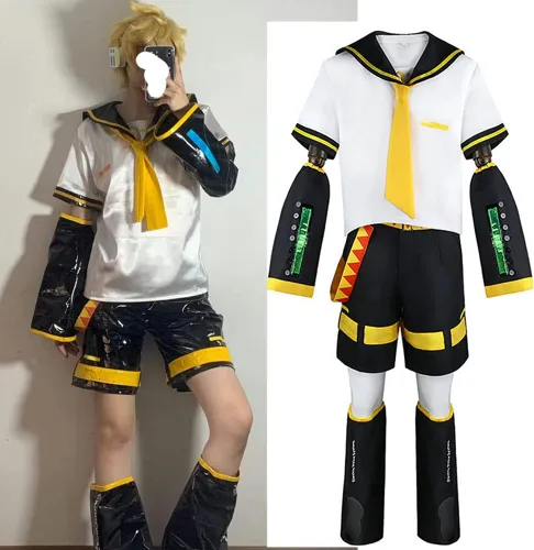 Vista 2 de Disfraz de cosplay, traje de cosplay, uniforme unisex, juego de rol, conjunto completo de fiesta