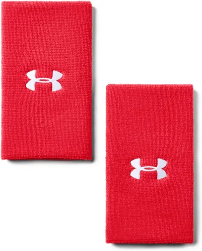Vista 3 de Under Armour Paquete de 2 pulseras de rendimiento para adultos de 6 pulgadas Negro (001)/Blanco